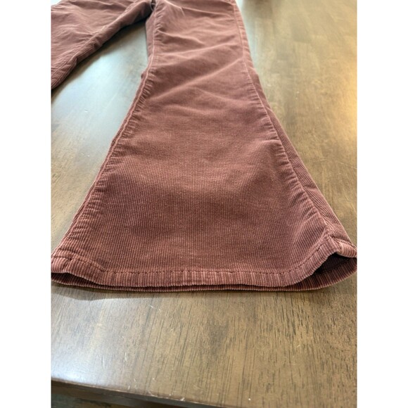 High Rise Rust Corduroy Flare Pants Stretch Fit 70s Retro Size 8 American Eagle - Picture 7 of 8